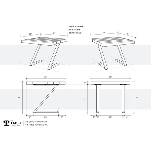 The Table Company Solid Wood End Table Wayfair